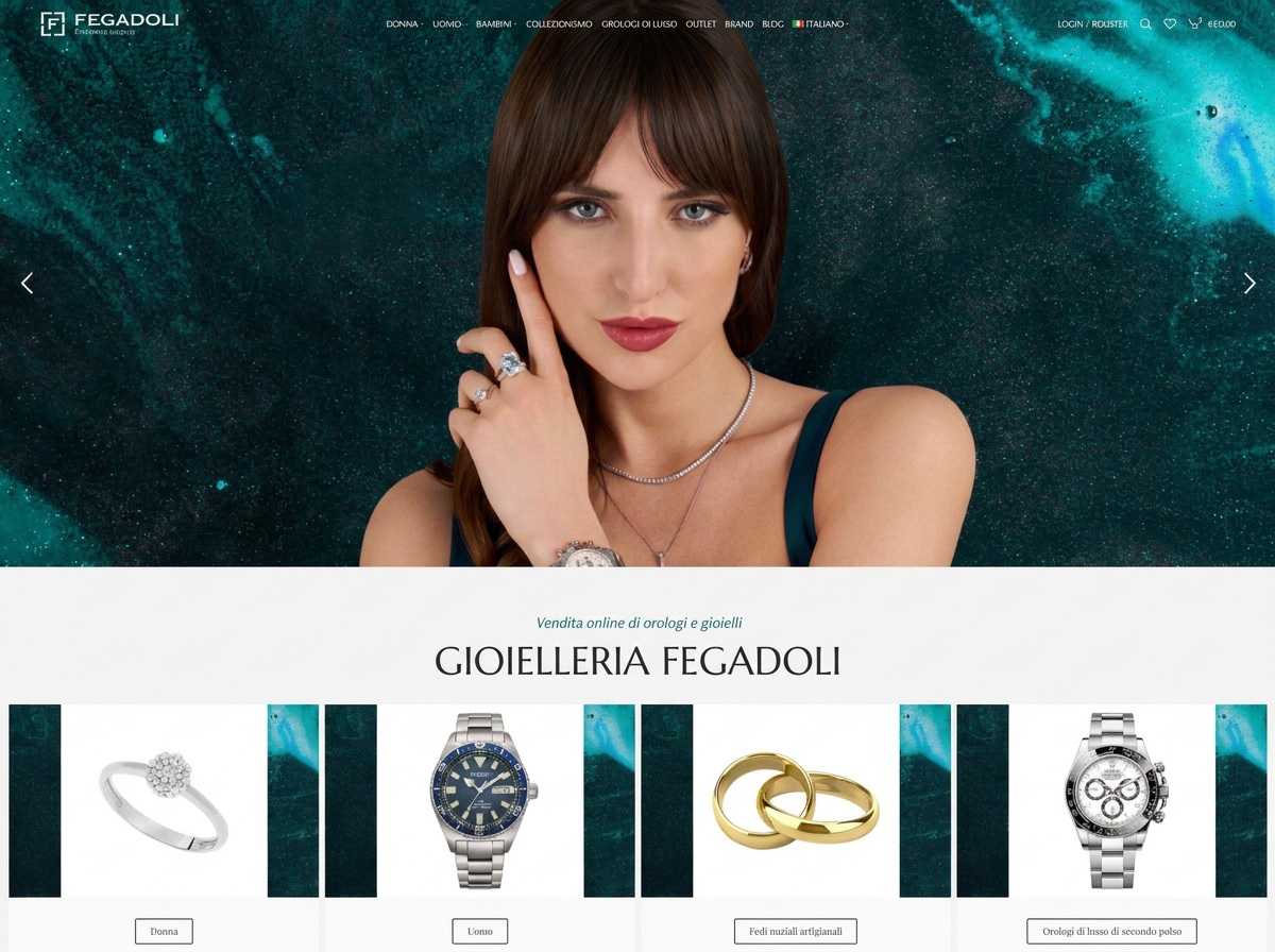 E-commerce B2C Gioielleria Fegadoli realizzato da Web Etica